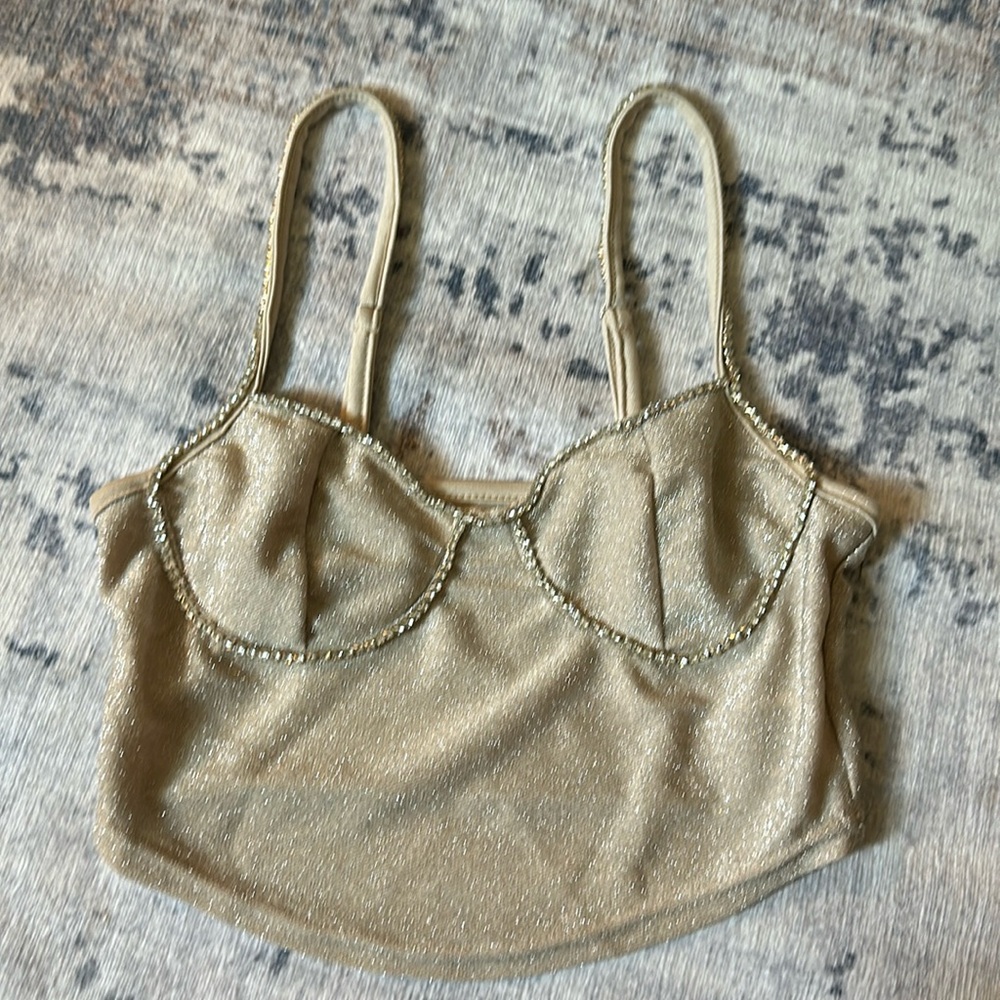 SHEIN glittery crop top